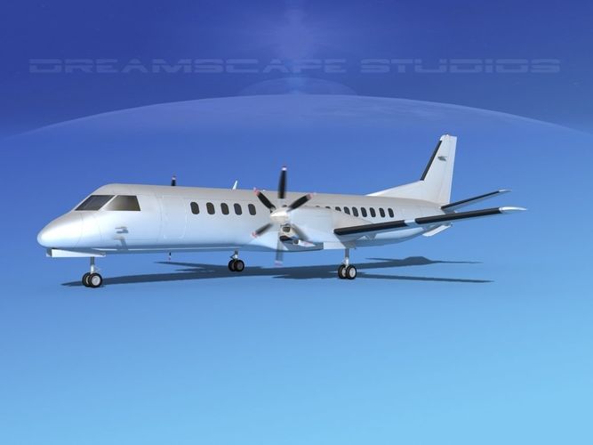 SAAB 2000 Bare Metal 3D model