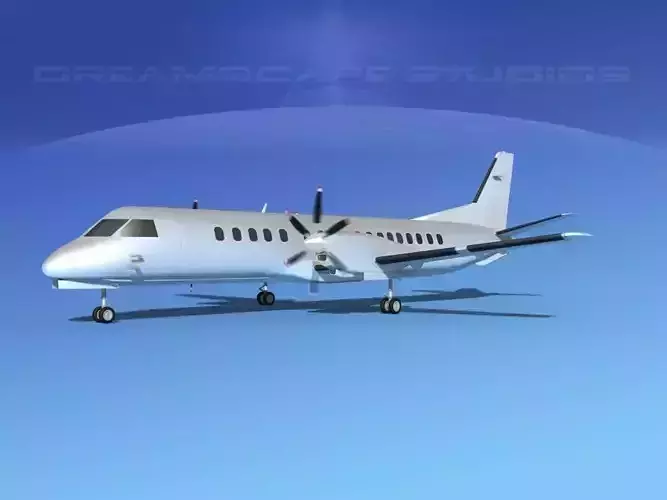 SAAB 2000 Bare Metal 3D model
