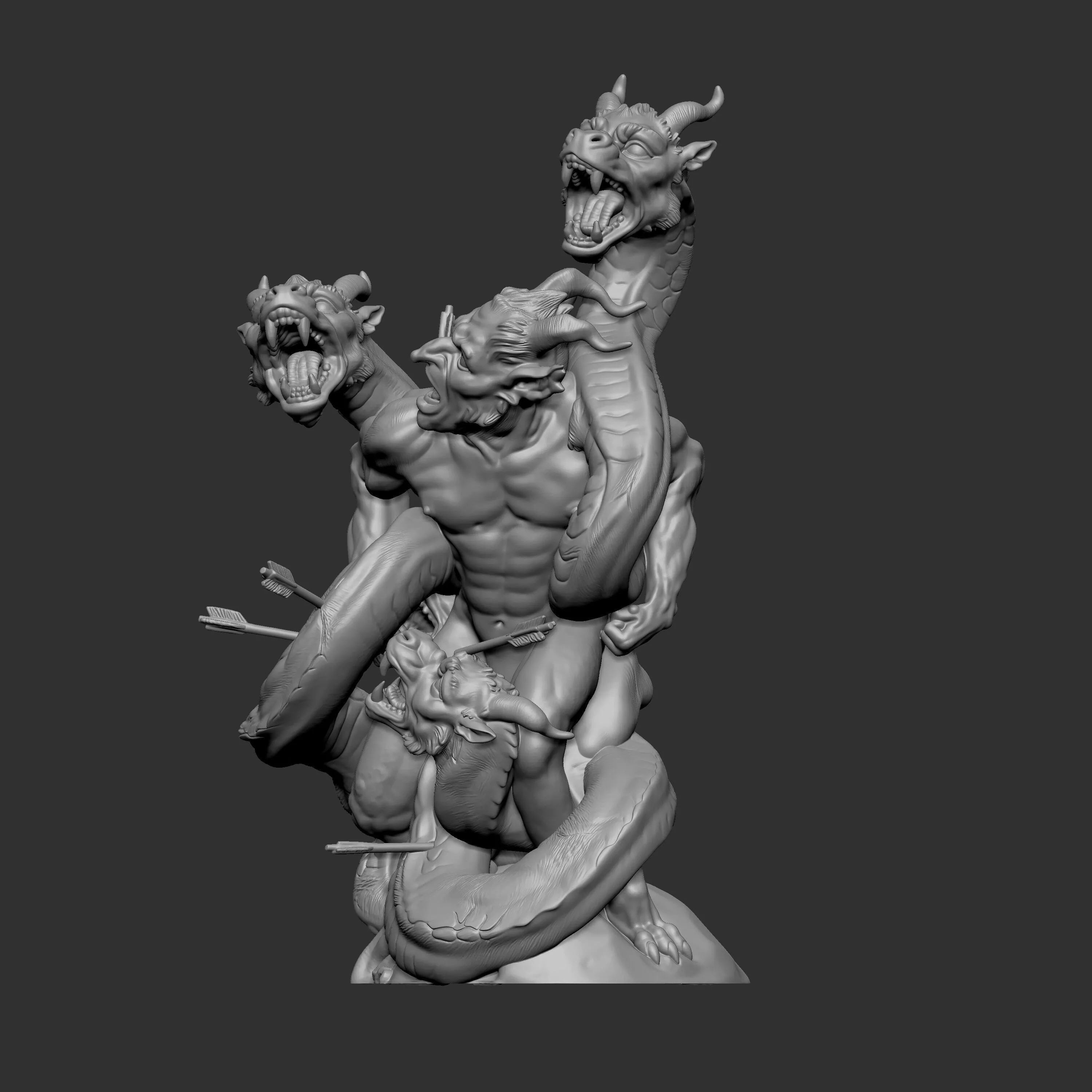 hydra or a dragon stl 3D print model