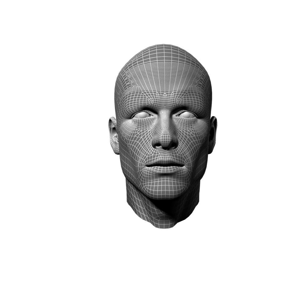 Human Man Head 3D model 3D model_6