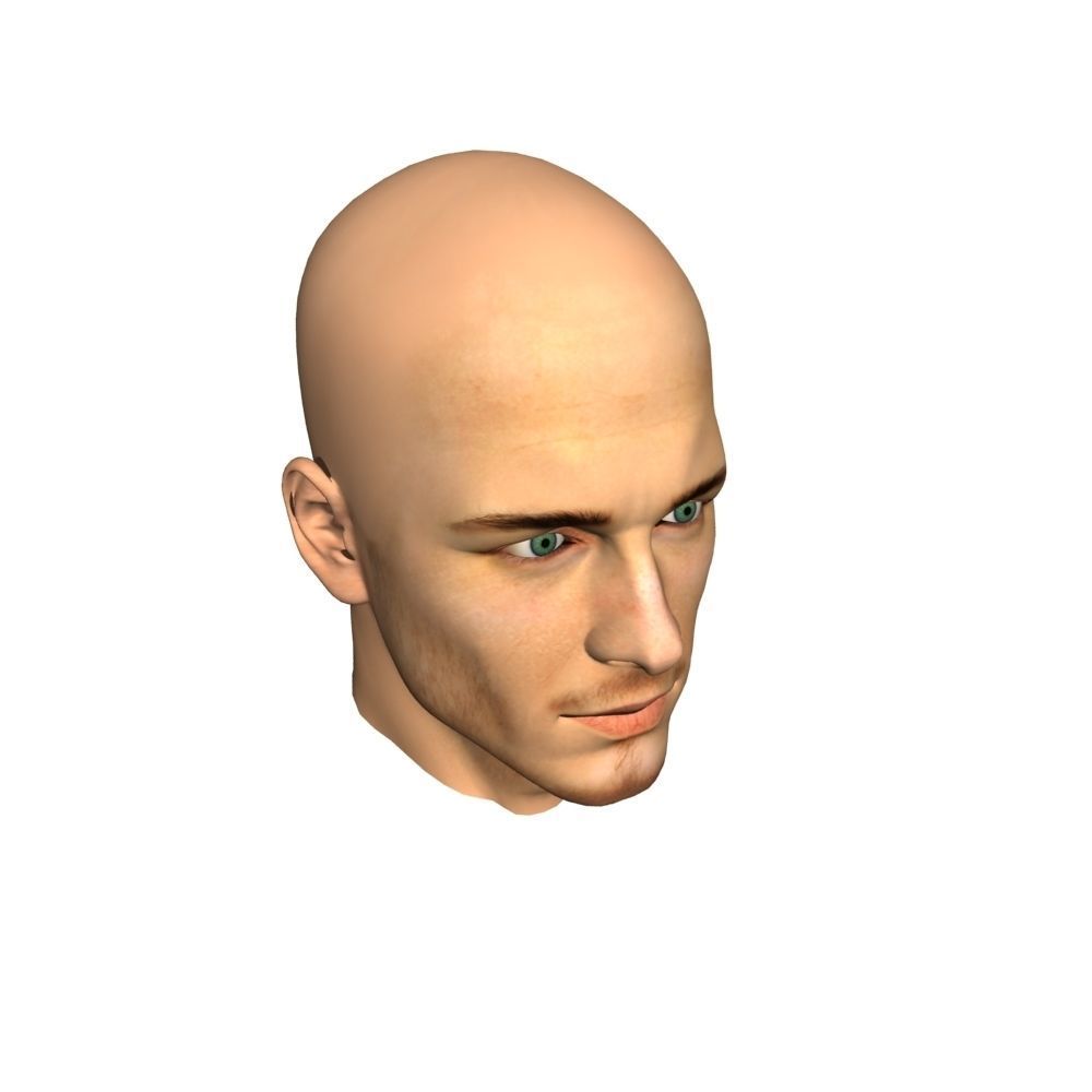 Human Man Head 3D model 3D model_3