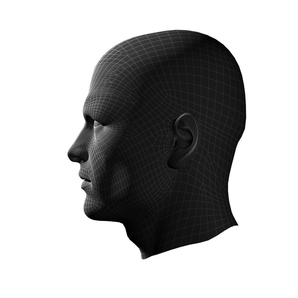Human Man Head 3D model 3D model_8