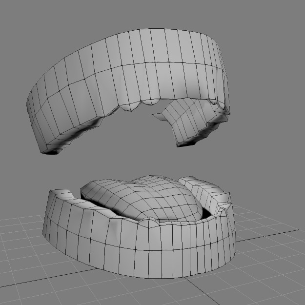 Mouth set of teeth Low-poly 3D model_4