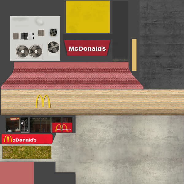 McDonalds Restaurant Low-poly 3D model_7