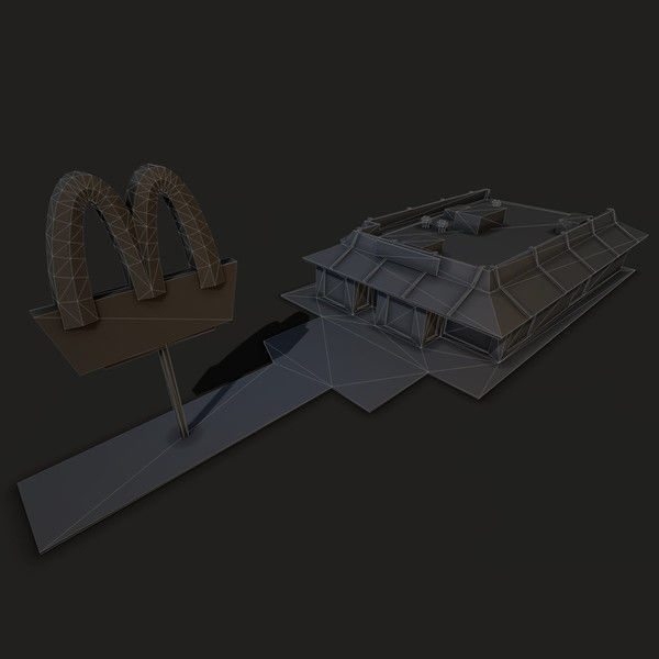 McDonalds Restaurant Low-poly 3D model_2