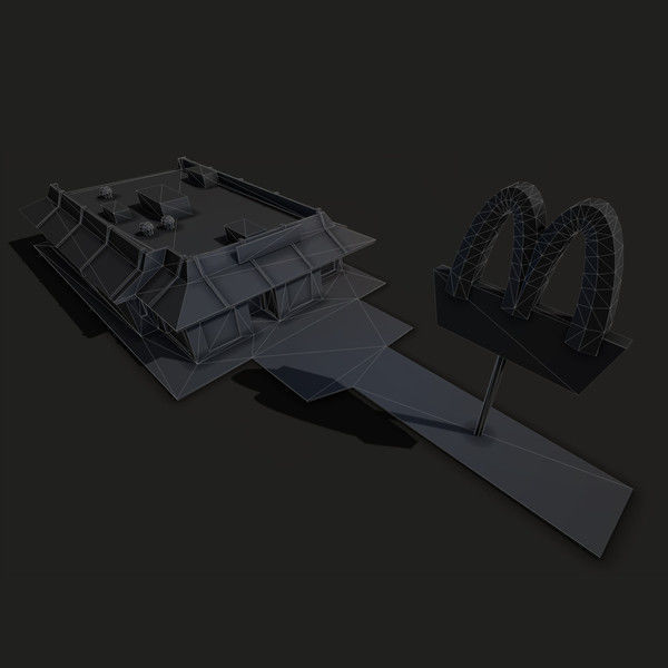 McDonalds Restaurant Low-poly 3D model_4