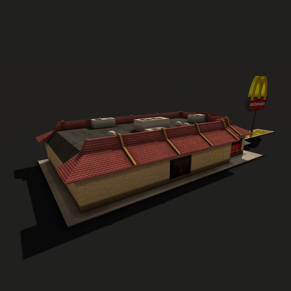 McDonalds Restaurant Low-poly 3D model_6