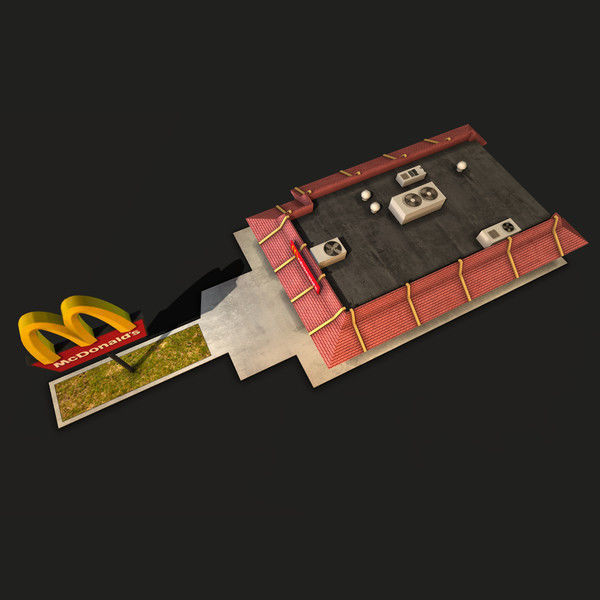 McDonalds Restaurant Low-poly 3D model_5