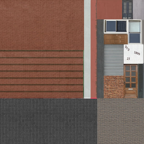 Fire Department Building Low-poly 3D model_8