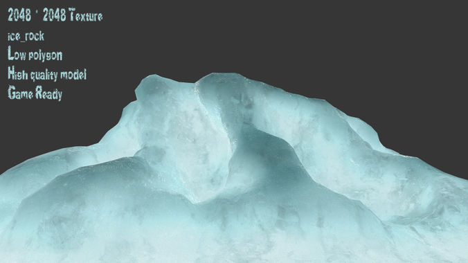 Ice iceberg Low-poly 3D model