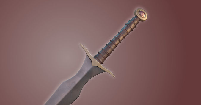 Fantasy Long-sword Low-Poly Melee Weapon
