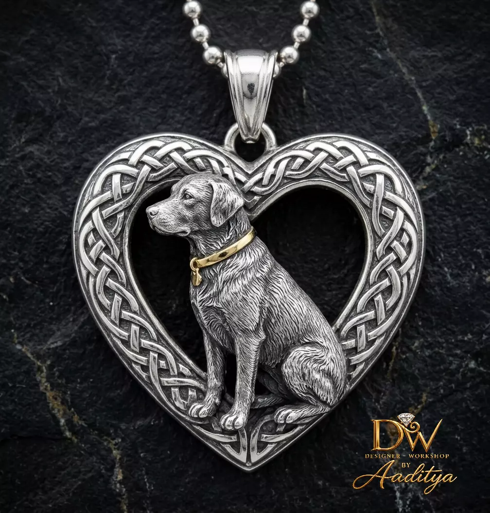 Labrador Dog Memorial Pendant 3D print model
