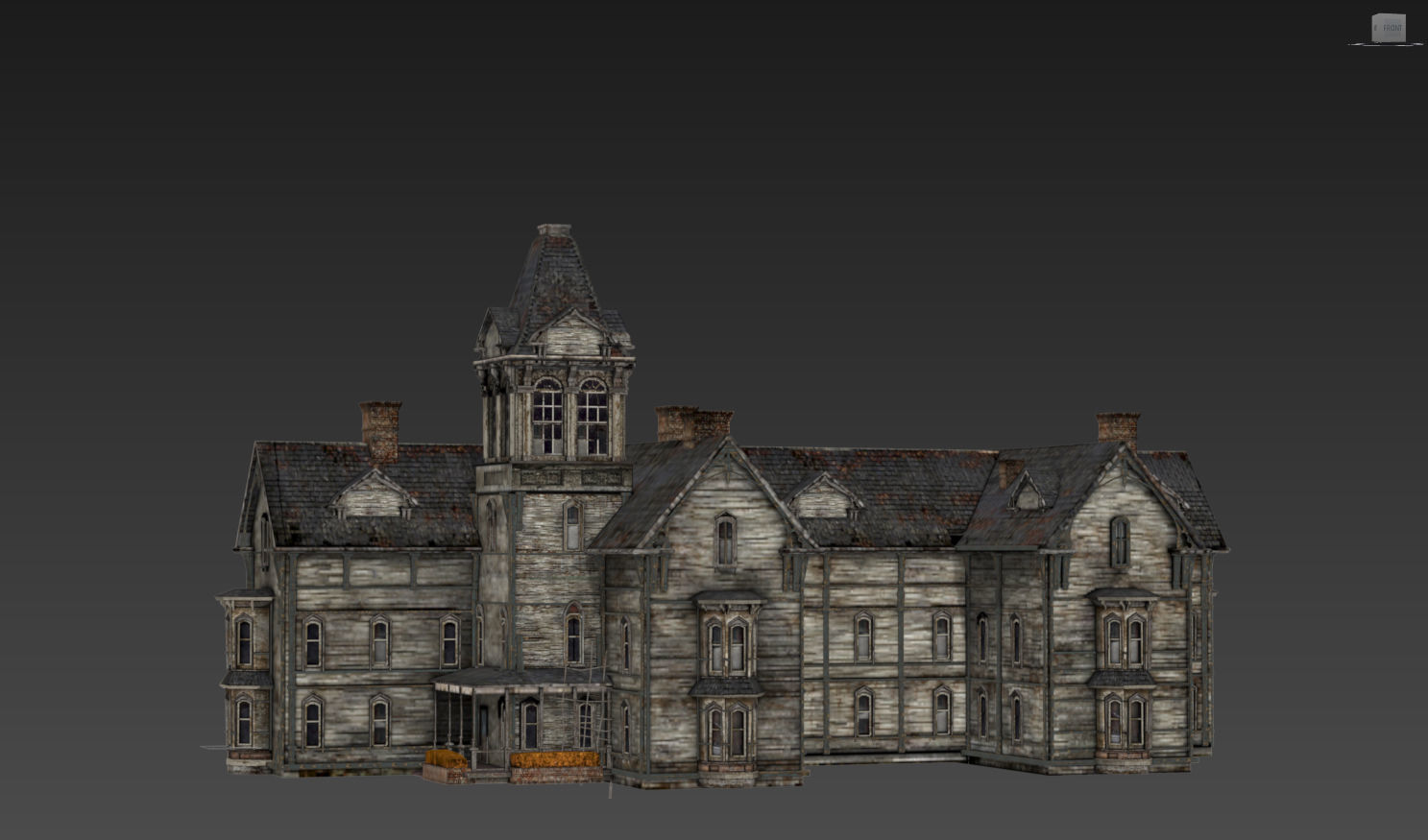 Old Abandoned House 3 Low-poly 3D model_9