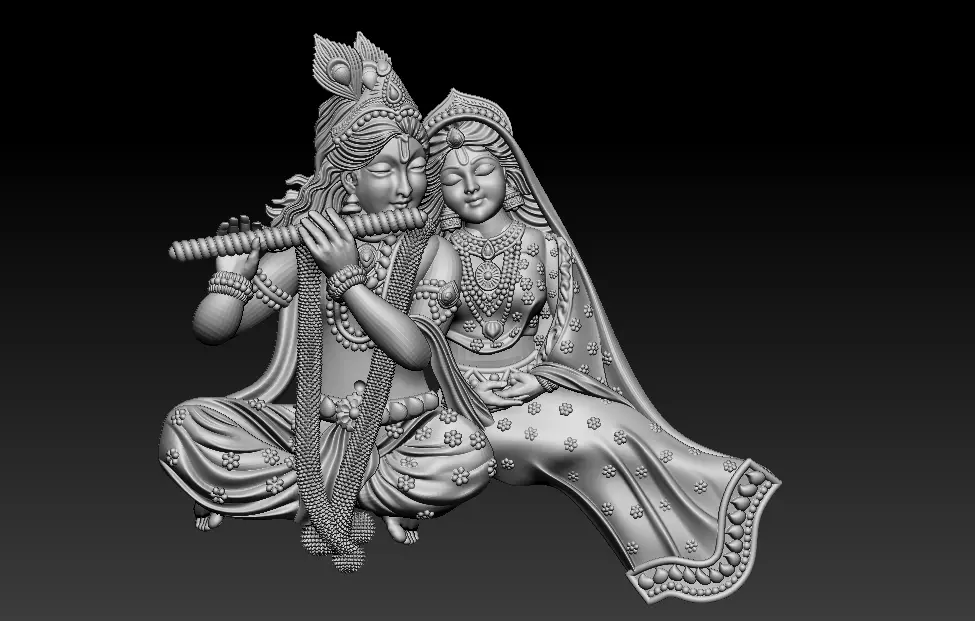 radha krishna printd model 3D print model
