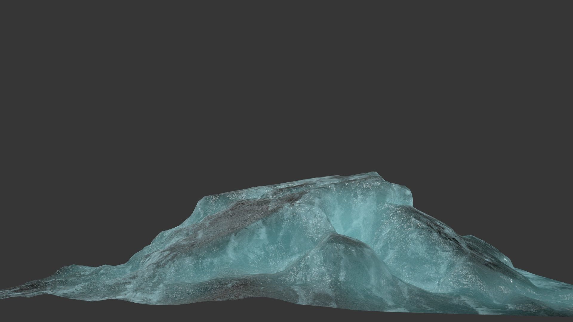 Ice iceberg Low-poly 3D model_6