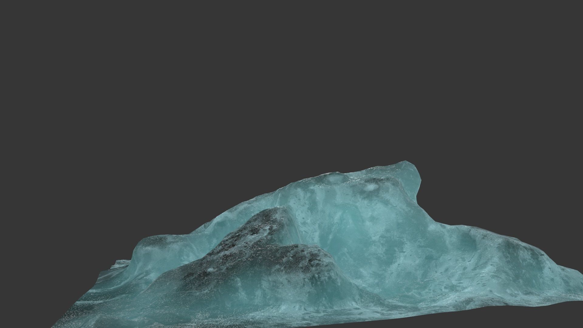 Ice iceberg Low-poly 3D model_10
