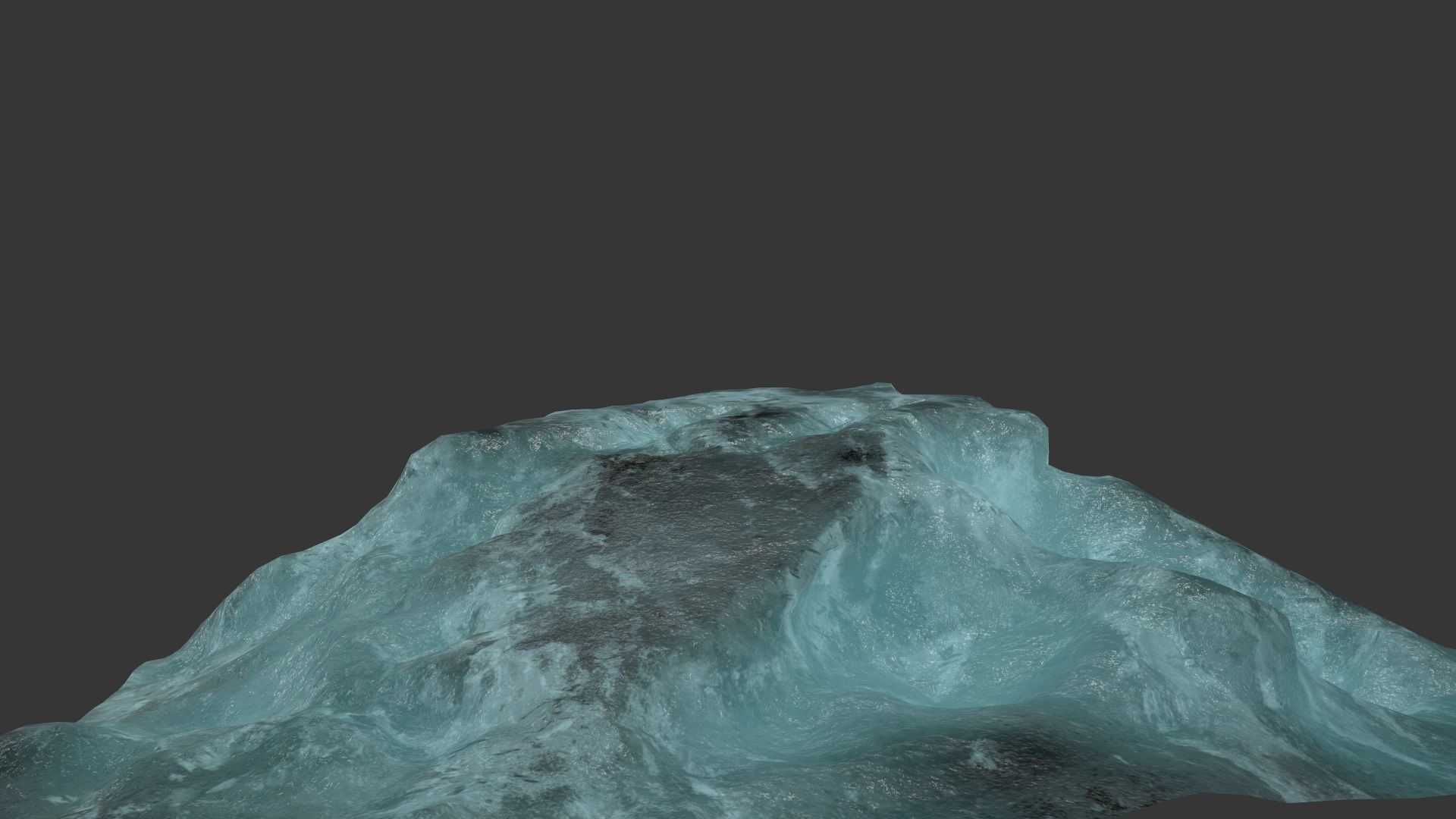 Ice iceberg Low-poly 3D model_17