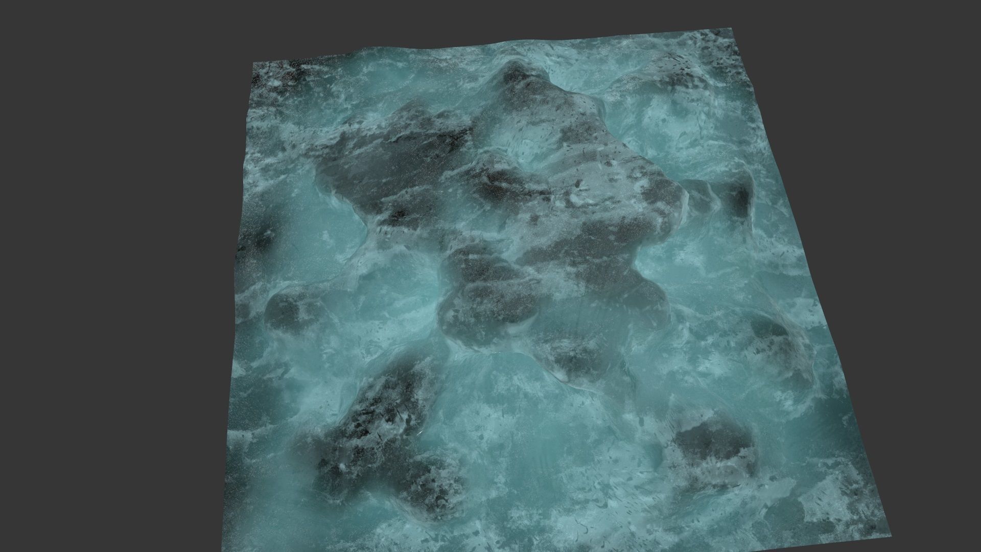 Ice iceberg Low-poly 3D model_13