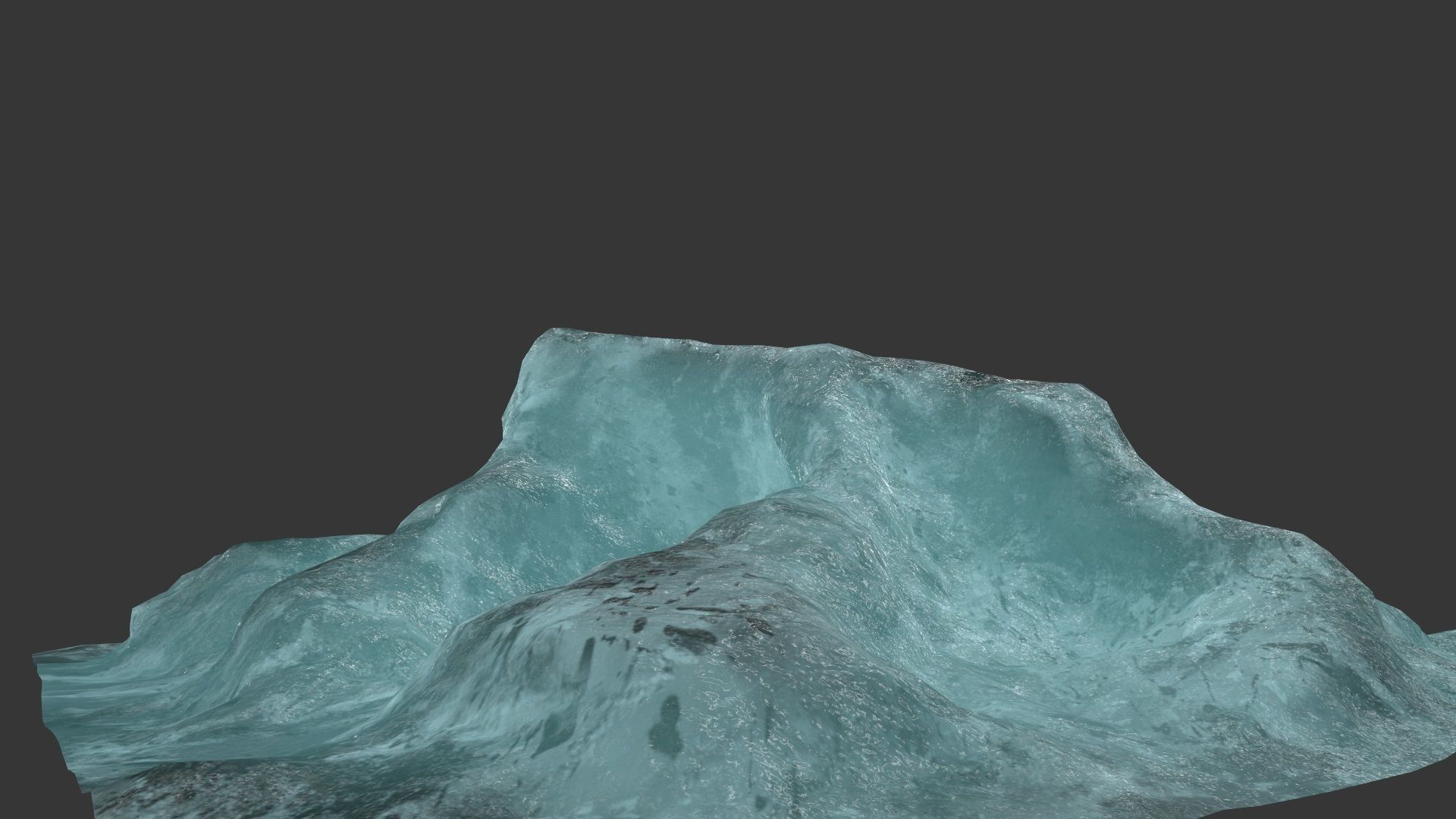 Ice iceberg Low-poly 3D model_19