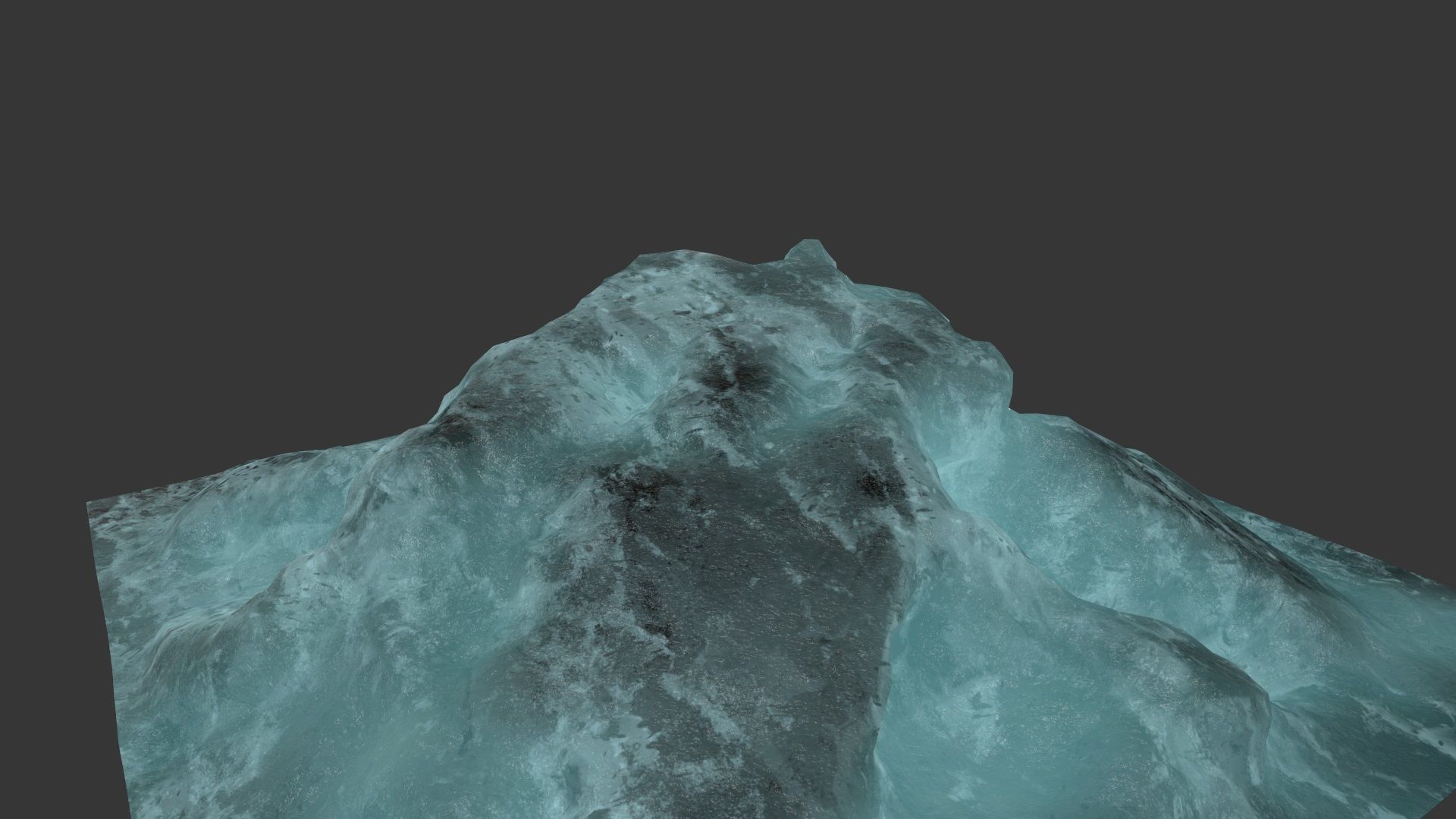 Ice iceberg Low-poly 3D model_18
