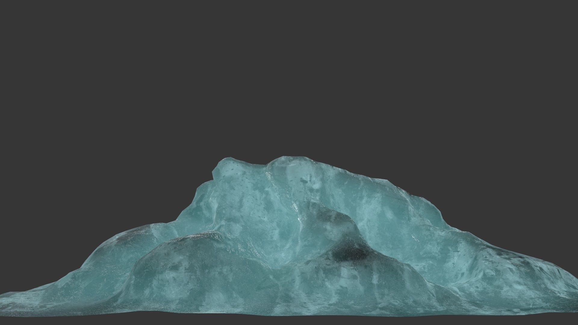 Ice iceberg Low-poly 3D model_1