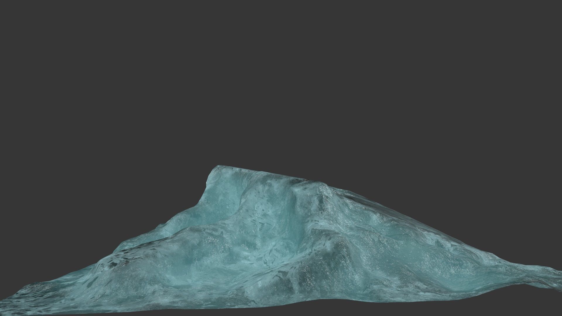 Ice iceberg Low-poly 3D model_4