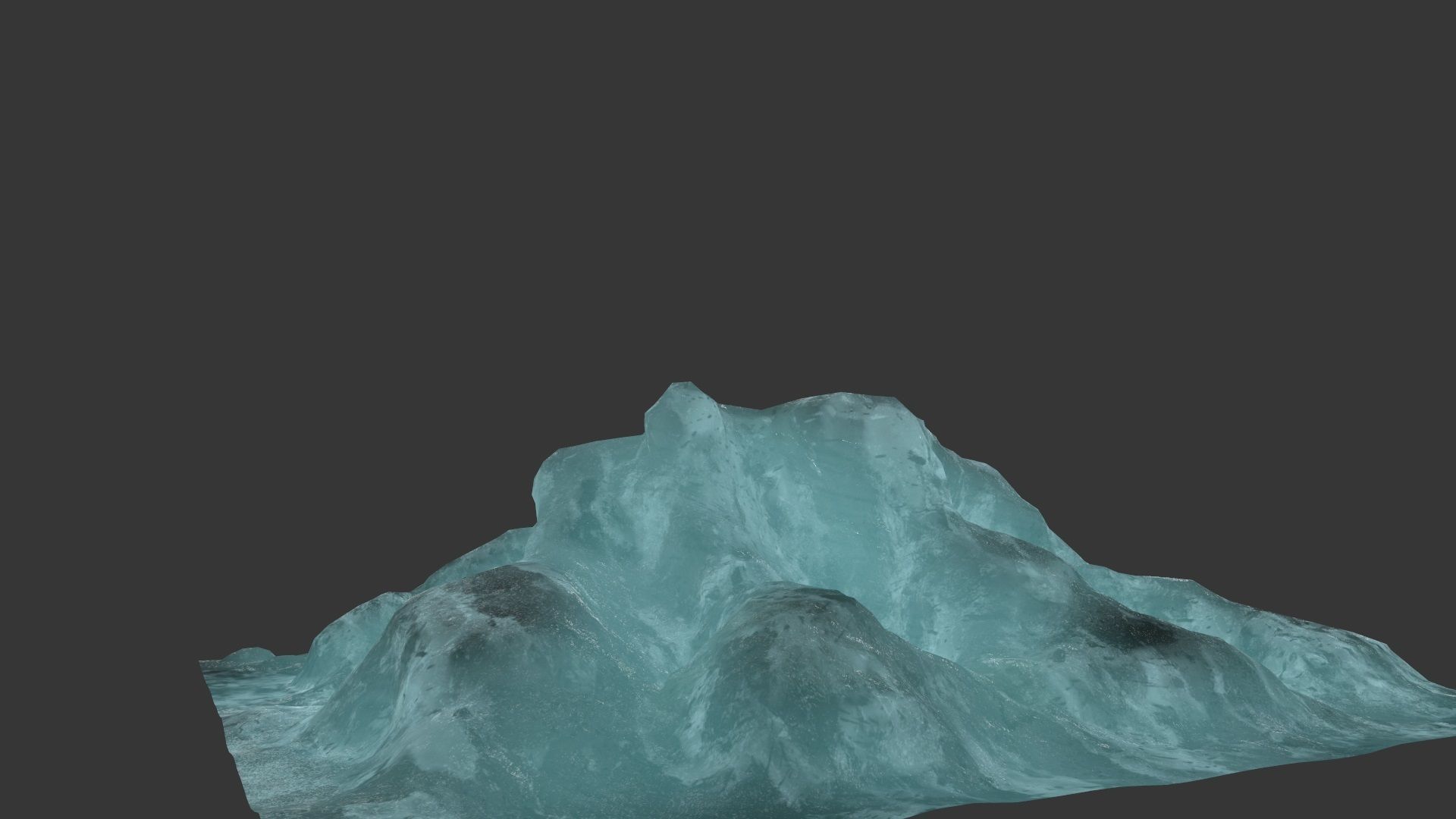 Ice iceberg Low-poly 3D model_2