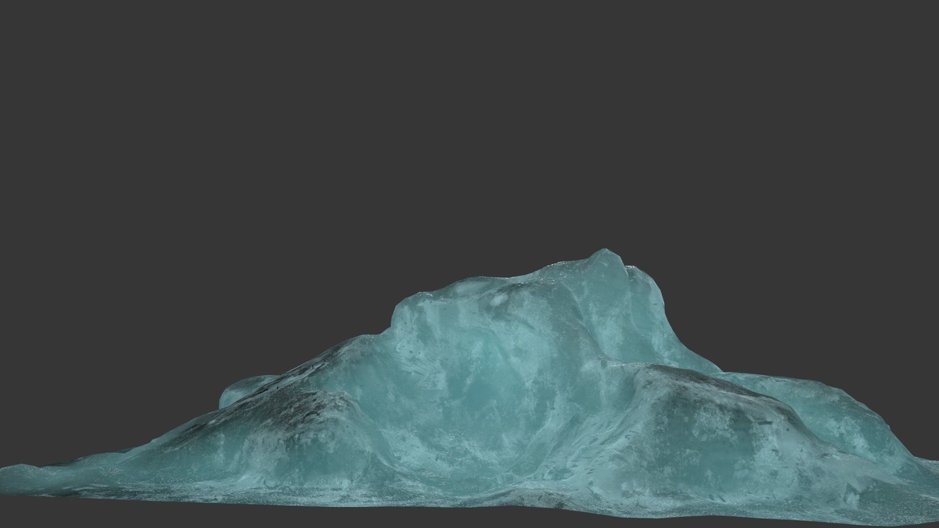 Ice iceberg Low-poly 3D model_3