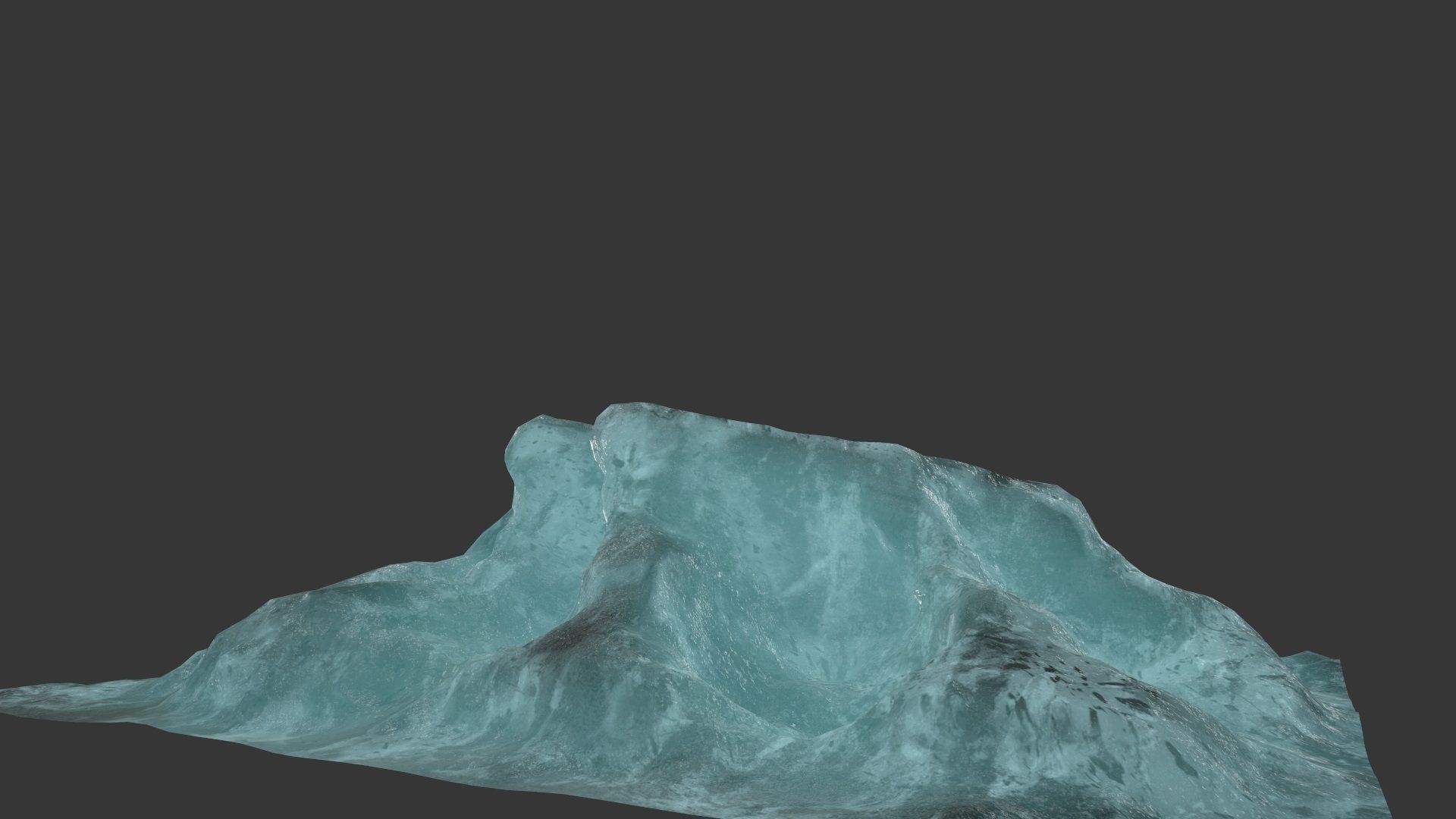 Ice iceberg Low-poly 3D model_11