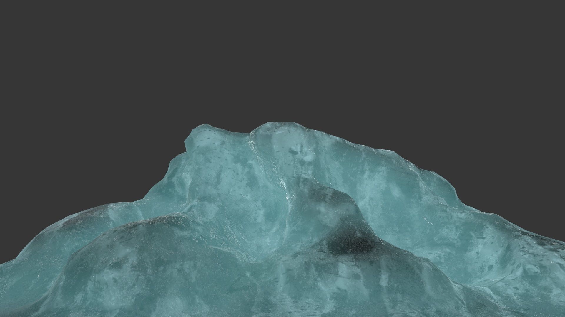 Ice iceberg Low-poly 3D model_14