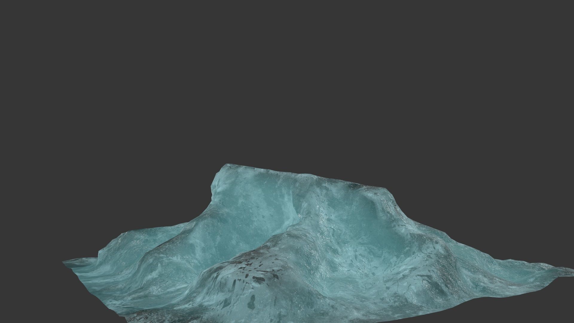 Ice iceberg Low-poly 3D model_7