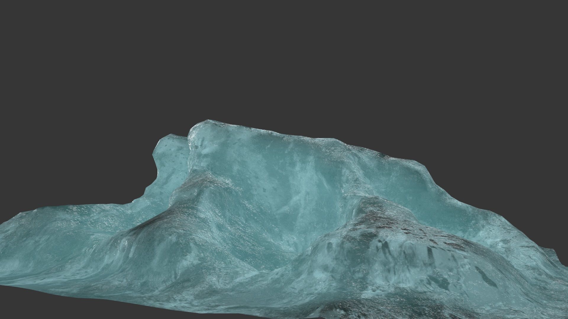 Ice iceberg Low-poly 3D model_20