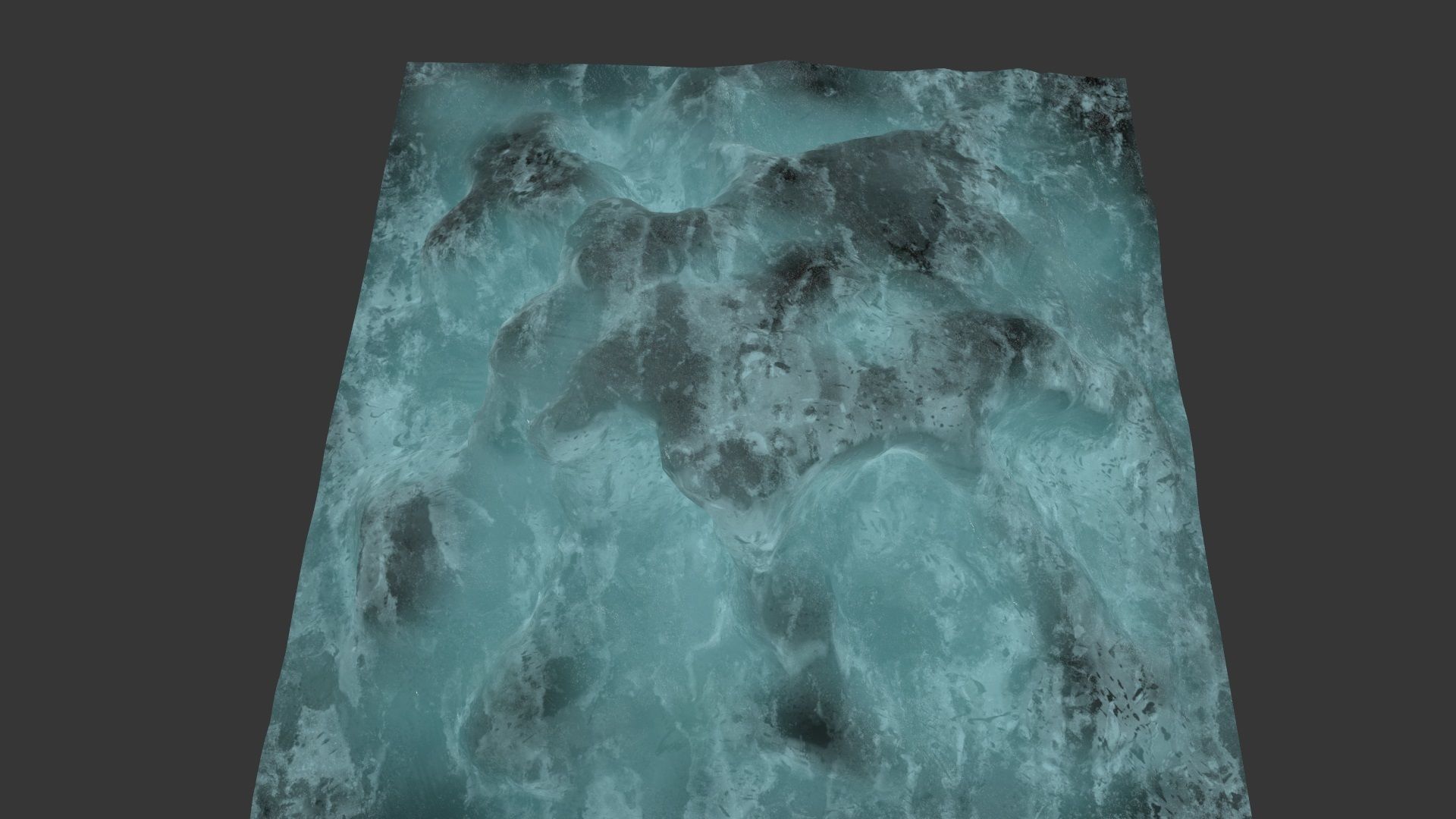 Ice iceberg Low-poly 3D model_12