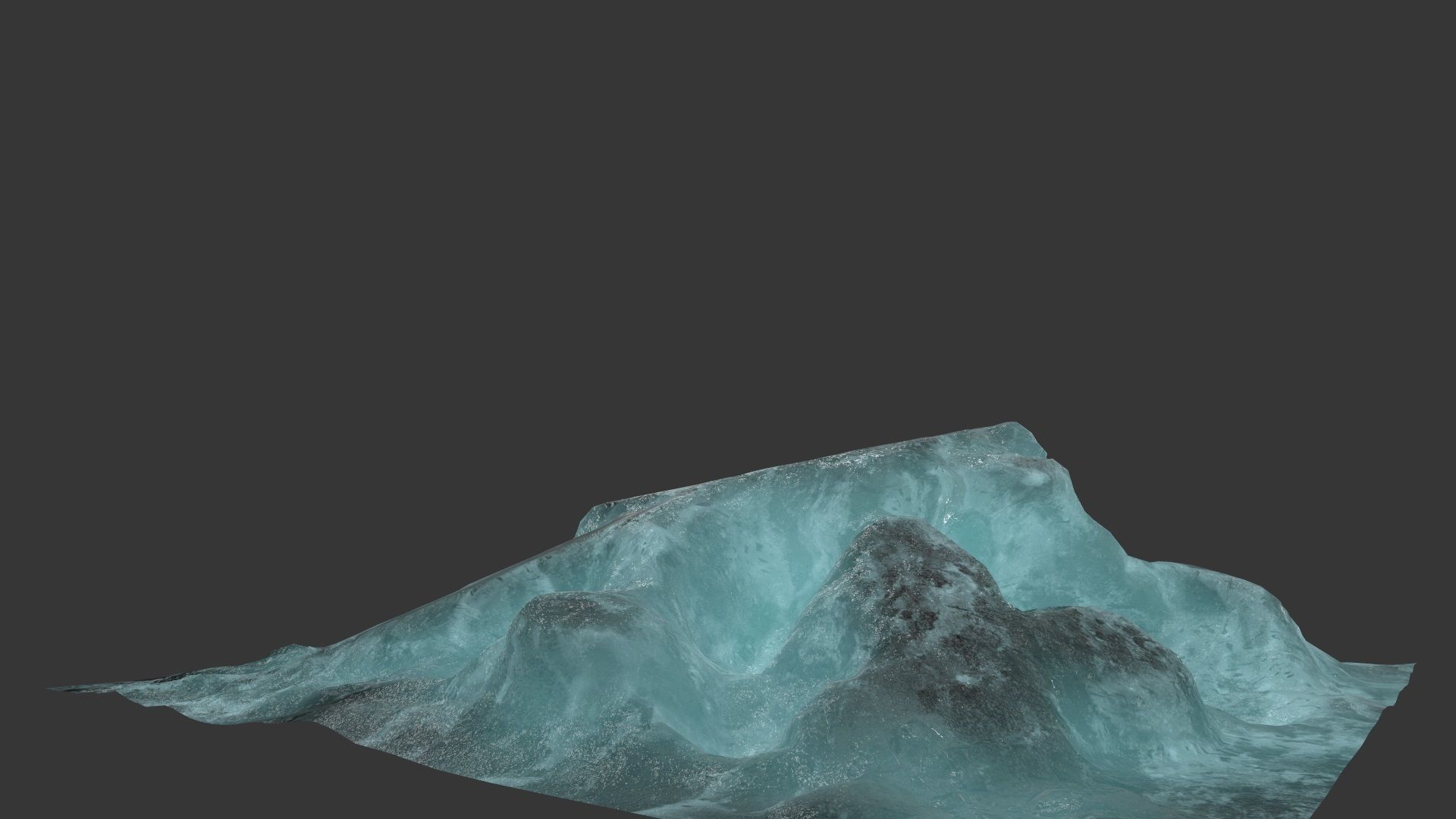 Ice iceberg Low-poly 3D model_8