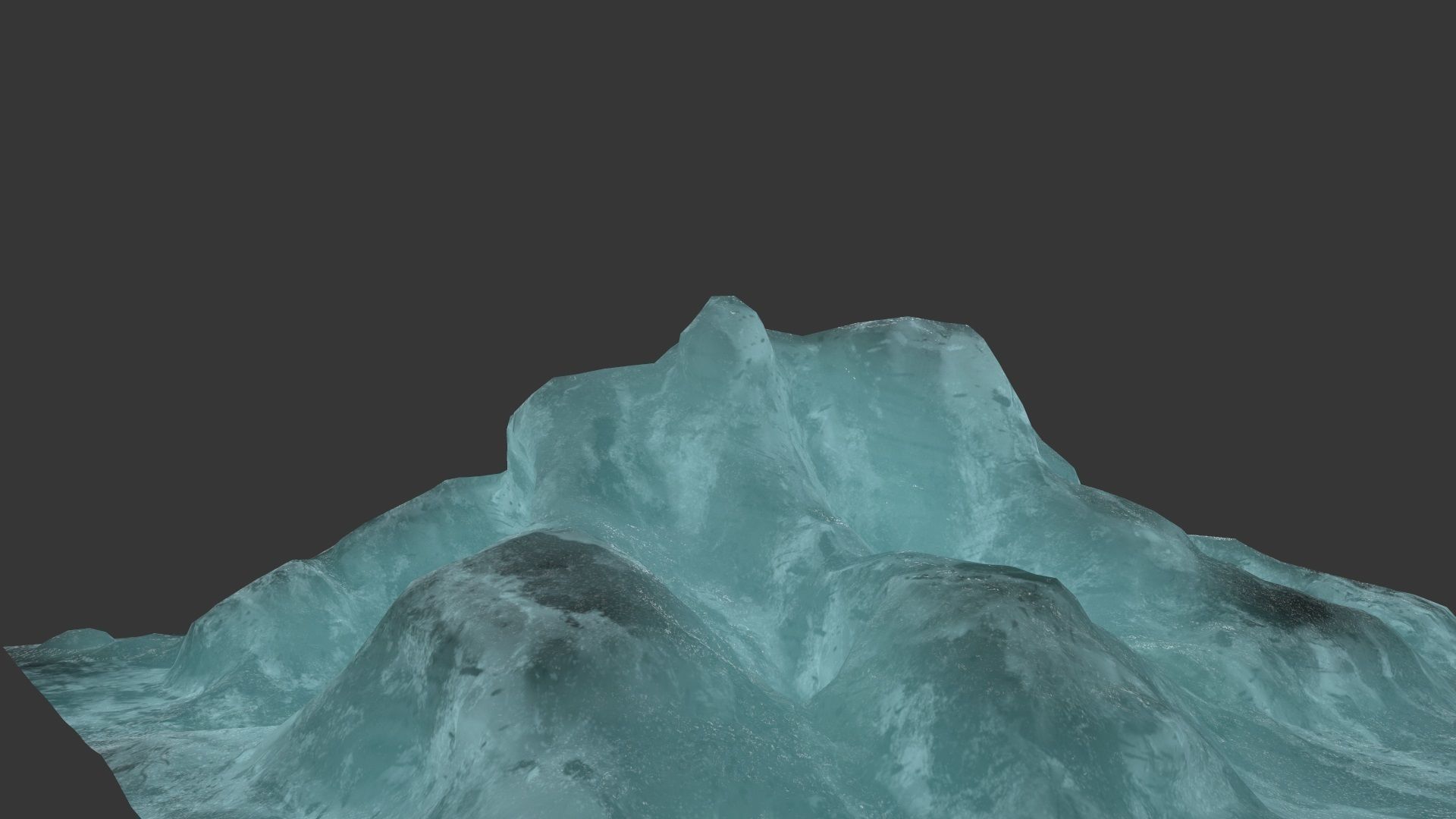 Ice iceberg Low-poly 3D model_15