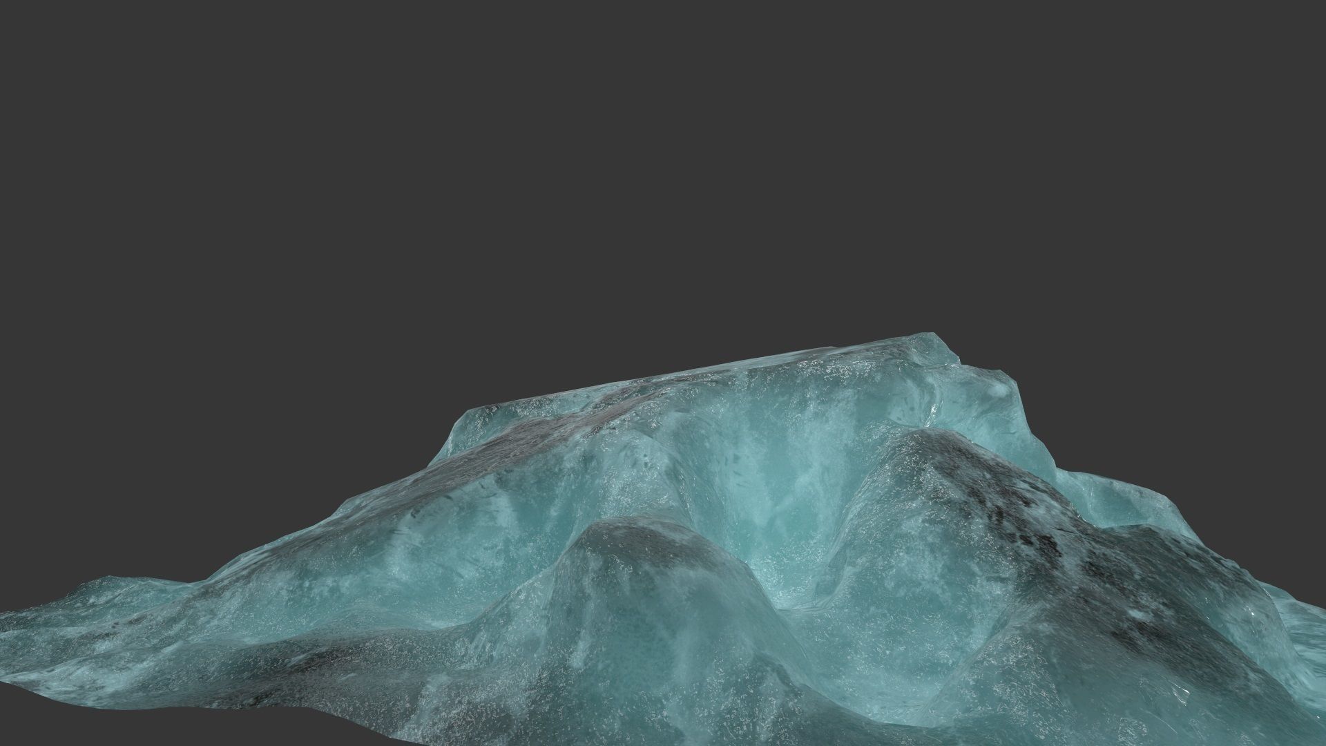 Ice iceberg Low-poly 3D model_16