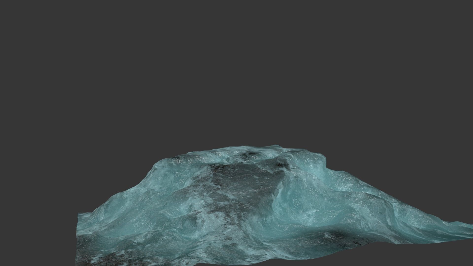 Ice iceberg Low-poly 3D model_9