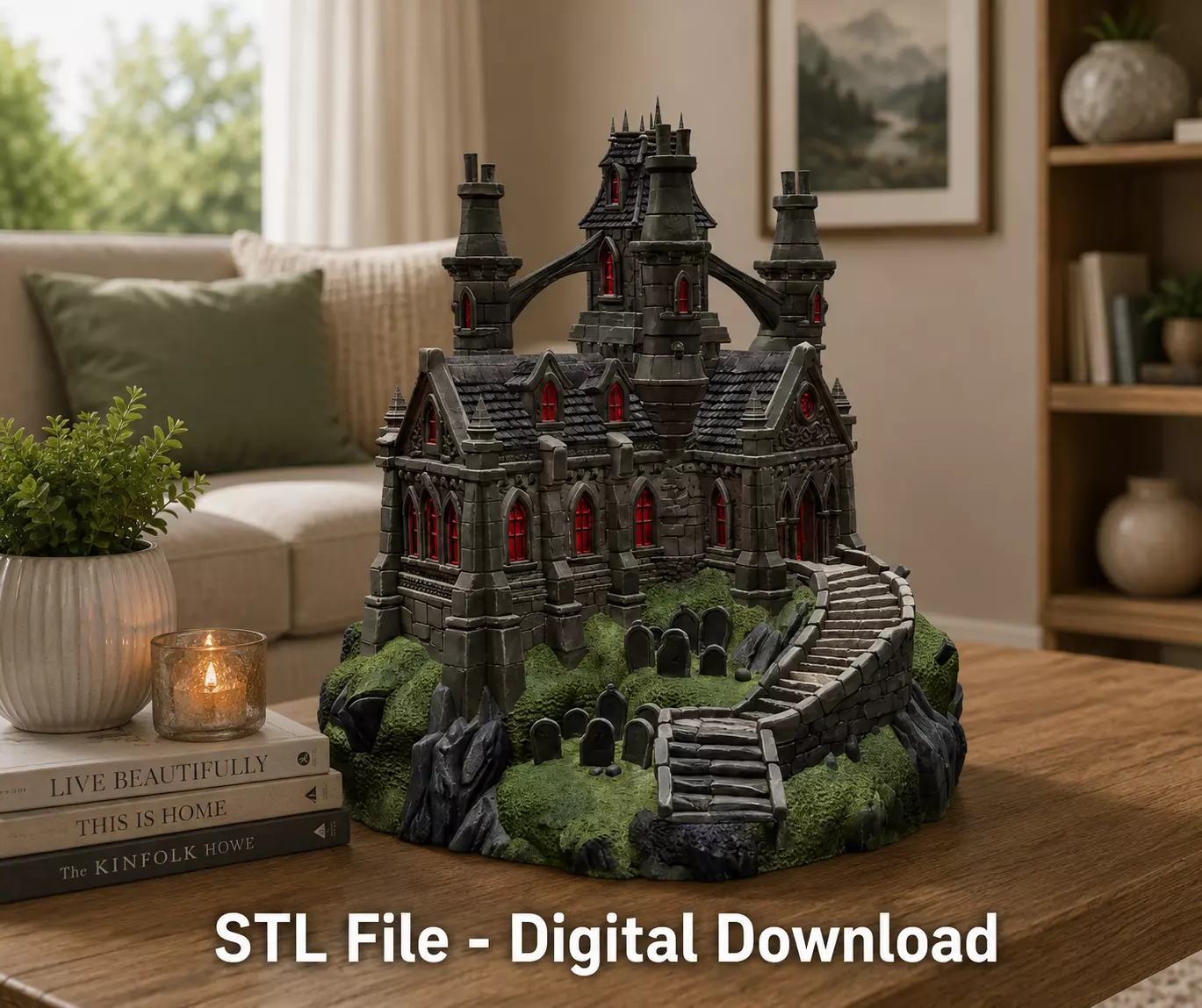 Shadowspire Gothic Manor STL File for 3D Print 3D print model