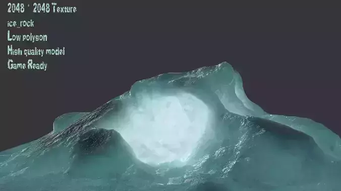 Ice sculpture in shape of hand