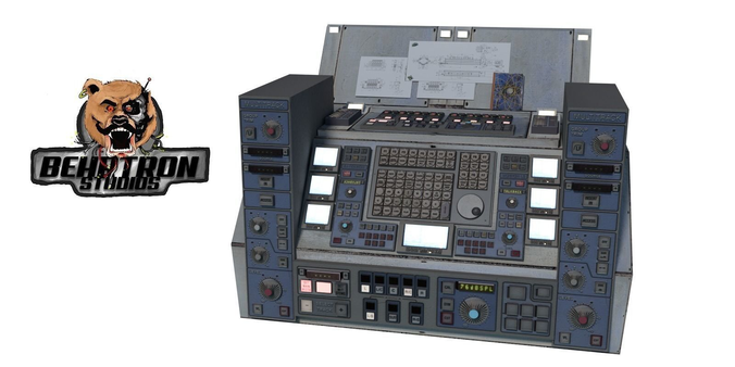 Computer Retro Super Machine PBR Electronics Sci Fi Prop Envir Low-poly 3D model