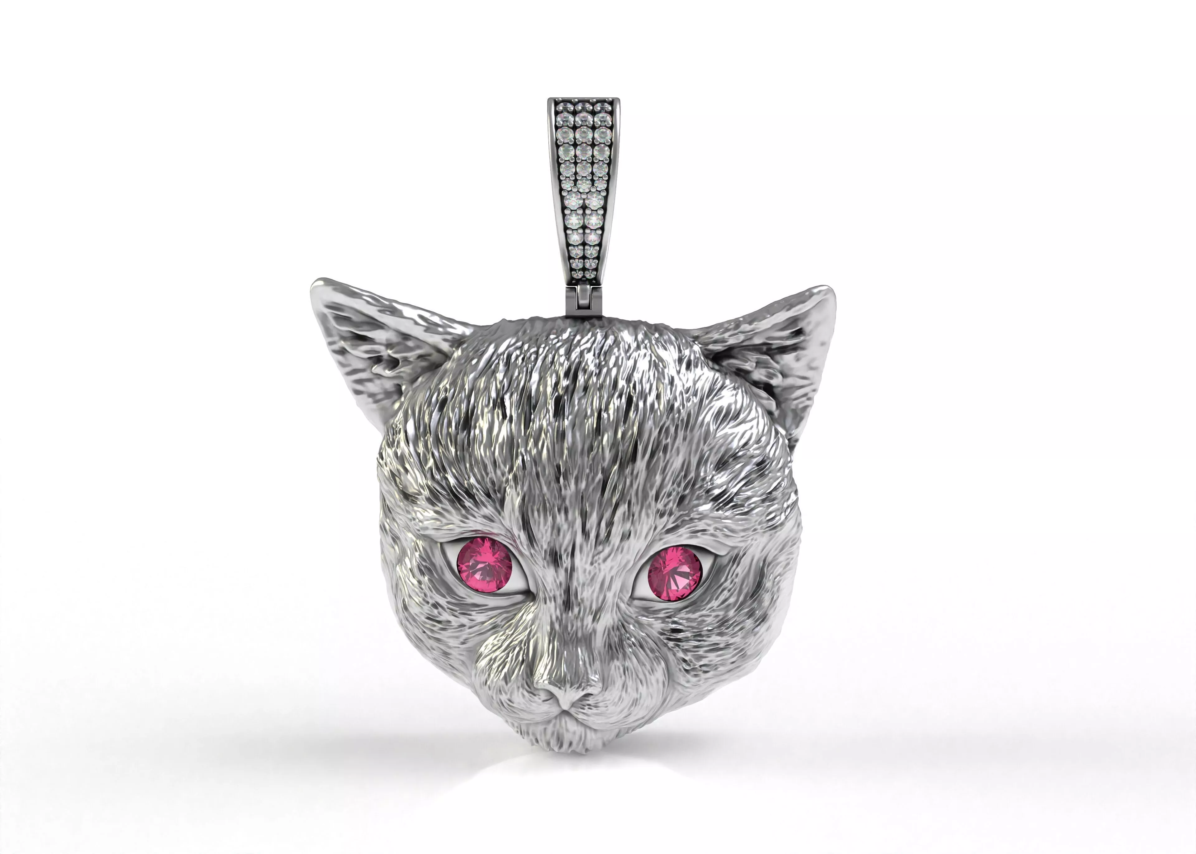 Cat Face Pendant 3D print model