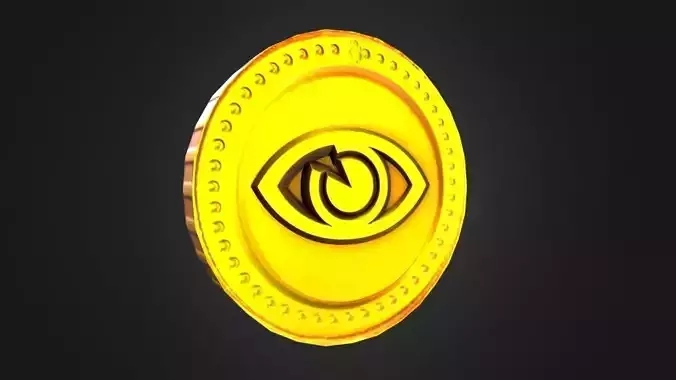 Game-Ready Eye Symbol Gold Coin
