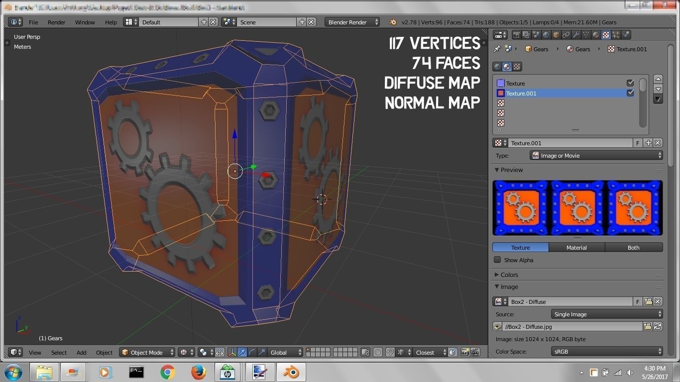 Game-Ready Parts and Components Resource Crate Asset Low-poly 3D model_4