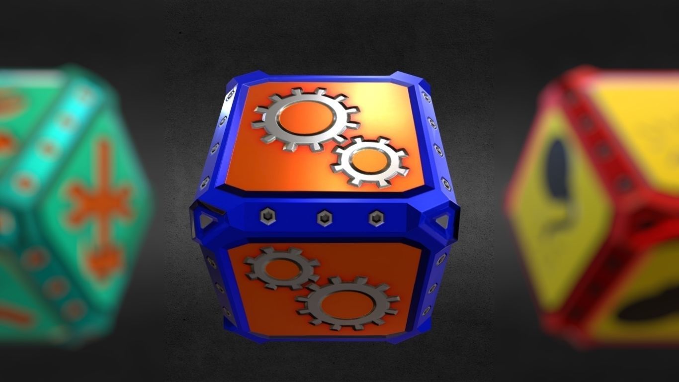 Game-Ready Parts and Components Resource Crate Asset Low-poly 3D model_3