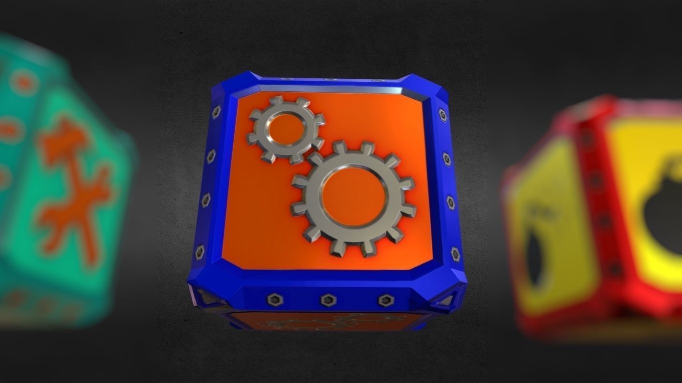 Game-Ready Parts and Components Resource Crate Asset Low-poly 3D model_1