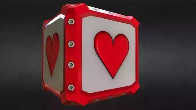 Game-Ready Health Life Resource Crate Asset Low-poly 3D model