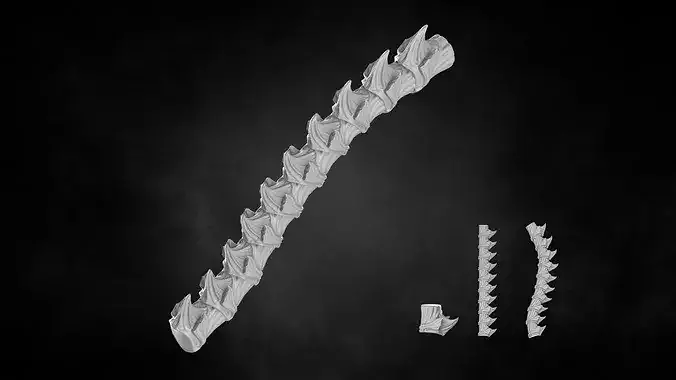 BIOFORGE - SPINE NO 01 STL OBJ