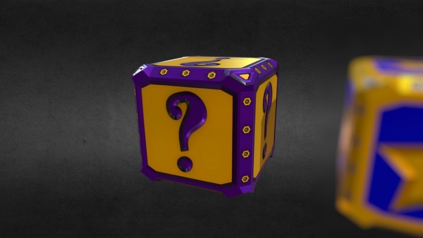 Game-Ready MYSTERY BOX Asset Low-poly 3D model_3