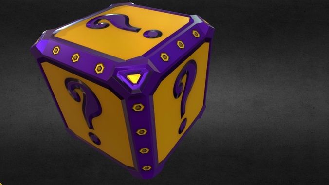 Game-Ready MYSTERY BOX Asset Low-poly 3D model
