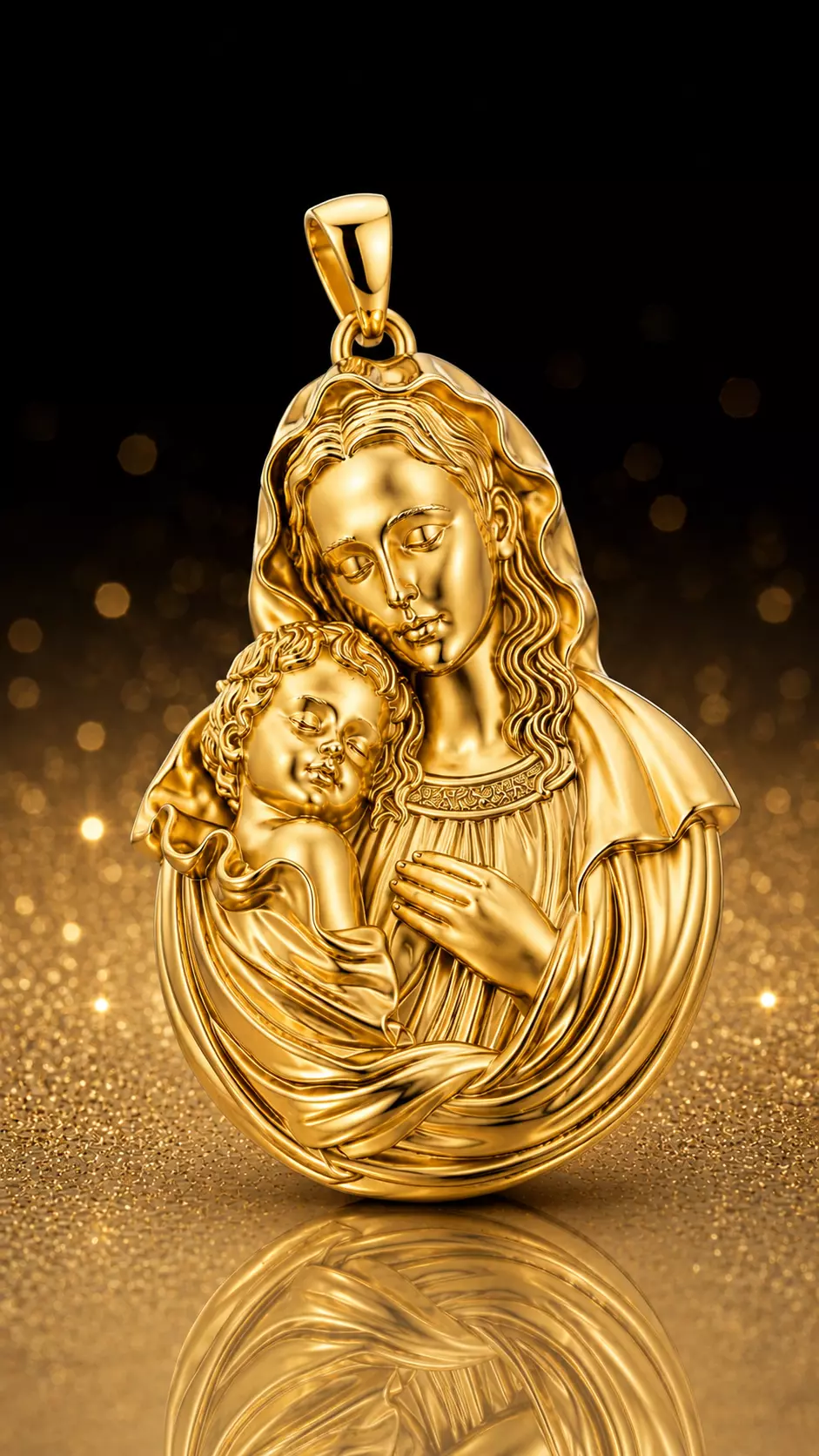 3CM Virgin Mary Child Baby Jesus Pendant Jewelry Model 3D print model